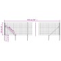 Cerca de alambre con pinchos de anclaje verde 1x25 m de , Paneles de vallas - Ref: Foro24-154137, Precio: 168,25 €, Descuento: %