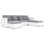Sofá cama extraíble de 4 plazas cuero sintético blanco | Foro24.es | Tu tienda online para hogar, jardín y más Foro24.es