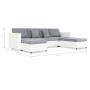 Sofá cama extraíble de 4 plazas cuero sintético blanco | Foro24.es | Tu tienda online para hogar, jardín y más Foro24.es