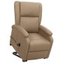 Sillón elevable cuero sintético color capuchino de , Sillones - Ref: Foro24-329691, Precio: 325,16 €, Descuento: %