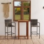 Conjunto de bar para jardín 3 piezas gris | Foro24.es | Tu tienda online para hogar, jardín y más Foro24.es