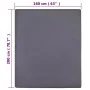 Anthracite cotton jersey fitted sheet 160x200 cm by vidaXL, Bed sheets - Ref: Foro24-136196, Price: 17,57 €, Discount: %