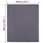 Sábana bajera jersey algodón antracita 160x200 cm de vidaXL, Sábanas - Ref: Foro24-136196, Precio: 17,87 €, Descuento: %