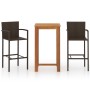 Conjunto de bar para jardín 3 piezas marrón | Foro24.es | Tu tienda online para hogar, jardín y más Foro24.es