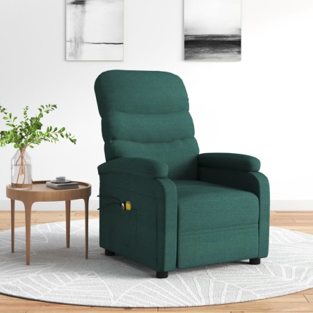 Sillón de masaje eléctrico tela verde oscuro de , Sillones de masaje eléctricos - Ref: Foro24-3073700, Precio: 245,48 €, Desc...
