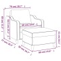 Sillón con taburete tela gris taupe 60 cm de , Sofás - Ref: Foro24-3201134, Precio: 188,94 €, Descuento: %