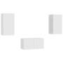 Set de muebles de salón TV 3 piezas madera de ingeniería blanco de , Muebles TV - Ref: Foro24-3078657, Precio: 98,76 €, Descu...