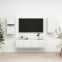 Set de muebles de salón TV 5 piezas madera de ingeniería blanco de , Muebles TV - Ref: Foro24-3078695, Precio: 146,40 €, Desc...