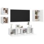 Set de muebles de salón TV 5 piezas madera de ingeniería blanco de , Muebles TV - Ref: Foro24-3078695, Precio: 146,40 €, Desc...