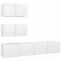 Set de muebles de salón TV 4 piezas madera de ingeniería blanco de , Muebles TV - Ref: Foro24-3078710, Precio: 158,78 €, Desc...