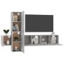 Set de muebles de salón 5 pzas madera ingeniería gris hormigón de , Muebles TV - Ref: Foro24-3079073, Precio: 137,55 €, Descu...