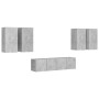 Set muebles de salón TV 6 pzas madera ingeniería gris hormigón de , Muebles TV - Ref: Foro24-3079099, Precio: 178,49 €, Descu...