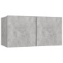 Set muebles de salón TV 4 pzas madera ingeniería gris hormigón de , Muebles TV - Ref: Foro24-3079108, Precio: 120,35 €, Descu...