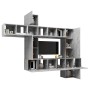 Set de muebles de salón 10 pzas madera ingeniería gris hormigón de , Muebles TV - Ref: Foro24-3079157, Precio: 272,78 €, Desc...