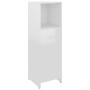 Armario de baño madera contrachapada blanco brillo 30x30x95 cm de , Muebles de baño - Ref: Foro24-802594, Precio: 65,73 €, De...