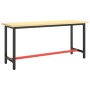 Estructura banco de trabajo metal negro y rojo mate 170x50x79cm de , Patas para mesas - Ref: Foro24-151452, Precio: 107,96 €,...