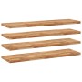 Estante flotante 4 uds madera acacia acabado aceite 120x40x4 cm en Estanterías | Comprar online en Foru.es