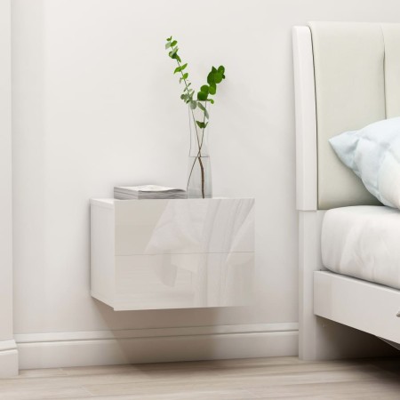 Mesita de noche madera contrachapada blanco brillo 40x30x30cm de , Mesitas de noche - Ref: Foro24-801065, Precio: 48,79 €, De...