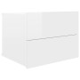 Mesita de noche madera contrachapada blanco brillo 40x30x30cm de , Mesitas de noche - Ref: Foro24-801065, Precio: 48,79 €, De...
