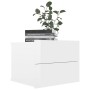 Mesita de noche madera contrachapada blanco brillo 40x30x30cm de , Mesitas de noche - Ref: Foro24-801065, Precio: 48,79 €, De...