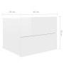 Mesita de noche madera contrachapada blanco brillo 40x30x30cm de , Mesitas de noche - Ref: Foro24-801065, Precio: 48,79 €, De...