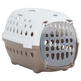 Trasportín de mascotas PP blanco y marrón 50x34,5x32 cm de , Transportines y cajas para mascotas - Ref: Foro24-171804, Precio...