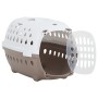 Trasportín de mascotas PP blanco y marrón 50x34,5x32 cm de , Transportines y cajas para mascotas - Ref: Foro24-171804, Precio...