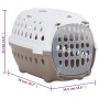 Trasportín de mascotas PP blanco y marrón 50x34,5x32 cm de , Transportines y cajas para mascotas - Ref: Foro24-171804, Precio...