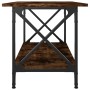 Mesa de centro madera y hierro roble ahumado 80x45x45 cm de , Mesas de centro - Ref: Foro24-823324, Precio: 50,03 €, Descuent...