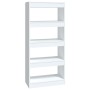 Estantería madera contrachapada blanco brillante 60x30x135 cm de , Librerías y estanterías - Ref: Foro24-811670, Precio: 49,2...