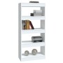 Estantería madera contrachapada blanco brillante 60x30x135 cm de , Librerías y estanterías - Ref: Foro24-811670, Precio: 49,2...