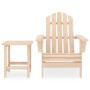 Silla con otomana y mesa jardín Adirondack abeto macizo de , Conjuntos de jardín - Ref: Foro24-315922, Precio: 86,10 €, Descu...