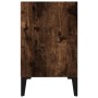 Mesita de noche con patas de metal roble ahumado 40x30x50 cm de , Mesitas de noche - Ref: Foro24-813104, Precio: 32,44 €, Des...