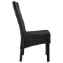 Sillas de comedor ratán Kubu y madera mango negro 2 unidades de , Sillas de comedor - Ref: Foro24-246656, Precio: 220,74 €, D...
