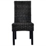 Sillas de comedor ratán Kubu y madera mango negro 2 unidades de , Sillas de comedor - Ref: Foro24-246656, Precio: 220,74 €, D...