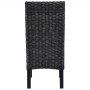 Sillas de comedor ratán Kubu y madera mango negro 2 unidades de , Sillas de comedor - Ref: Foro24-246656, Precio: 220,74 €, D...