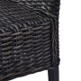 Sillas de comedor ratán Kubu y madera mango negro 2 unidades de , Sillas de comedor - Ref: Foro24-246656, Precio: 220,74 €, D...