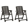 Sillas de jardín 2 unidades plástico gris antracita de , Sillas de jardín - Ref: Foro24-315838, Precio: 89,04 €, Descuento: %