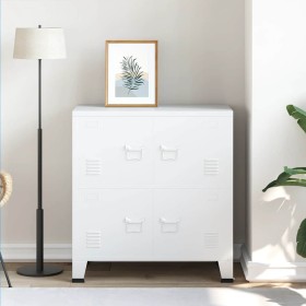 Baúl de almacenaje industrial acero blanco 75x40x80 cm de , Baúles de almacenamiento - Ref: Foro24-339626, Precio: 128,14 €, ...
