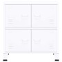 Baúl de almacenaje industrial acero blanco 75x40x80 cm de , Baúles de almacenamiento - Ref: Foro24-339626, Precio: 128,14 €, ...