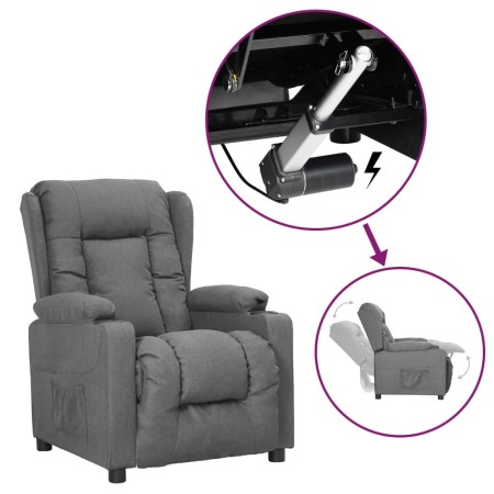 Sillón elevable tela gris claro de , Sillones - Ref: Foro24-3093423, Precio: 280,07 €, Descuento: %