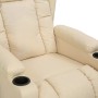 Sillón de masaje elevable tela color crema de , Sillones de masaje eléctricos - Ref: Foro24-3093442, Precio: 289,90 €, Descue...