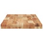 Estante flotante madera acacia maciza acabado aceite 160x40x4cm en Estanterías | Comprar online en Foru.es