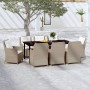 Juego de comedor de jardín 9 piezas marrón de , Conjuntos de jardín - Ref: Foro24-3099558, Precio: 1,00 €, Descuento: %