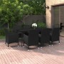 Set comedor de jardín 9 pzas y cojines ratán sintético y vidrio de , Conjuntos de jardín - Ref: Foro24-3099738, Precio: 784,4...