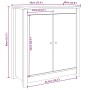 Aparador 2 uds de madera maciza de pino blanco 70x35x80 cm de , Aparadores - Ref: Foro24-3114065, Precio: 201,60 €, Descuento: %