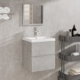 Armario de lavabo con lavamanos y espejo gris hormigón de , Tocadores de baño - Ref: Foro24-3114174, Precio: 149,85 €, Descue...