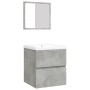 Armario de lavabo con lavamanos y espejo gris hormigón de , Tocadores de baño - Ref: Foro24-3114174, Precio: 149,85 €, Descue...