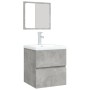 Armario de lavabo con lavamanos y espejo gris hormigón de , Tocadores de baño - Ref: Foro24-3114174, Precio: 149,85 €, Descue...