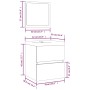 Armario de lavabo con lavamanos y espejo color roble ahumado de , Tocadores de baño - Ref: Foro24-3114176, Precio: 131,08 €, ...